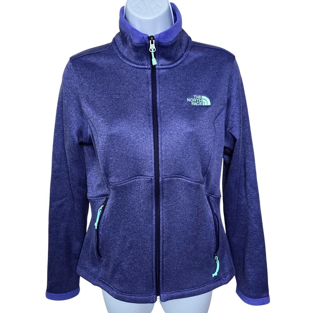 The North Face Violet Blue Softshell Jacket Fleece Lined Water Repellent Women M